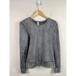 Lululemon Rush Hour Long Sleeve Women 8 Frozen Fizz Active Performance Workout